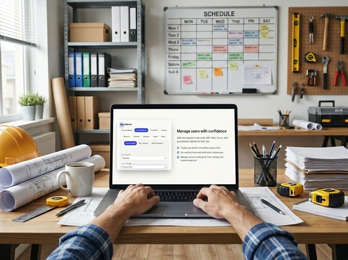 Office staff configuring user roles on the PaperDrop User Management screen